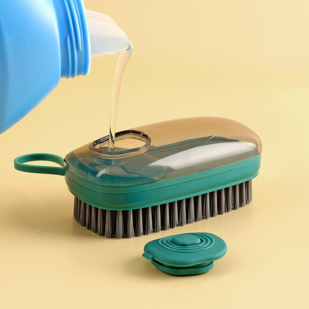Hydraulic Liquid Dispensing Cleaning Brush with dense bristles