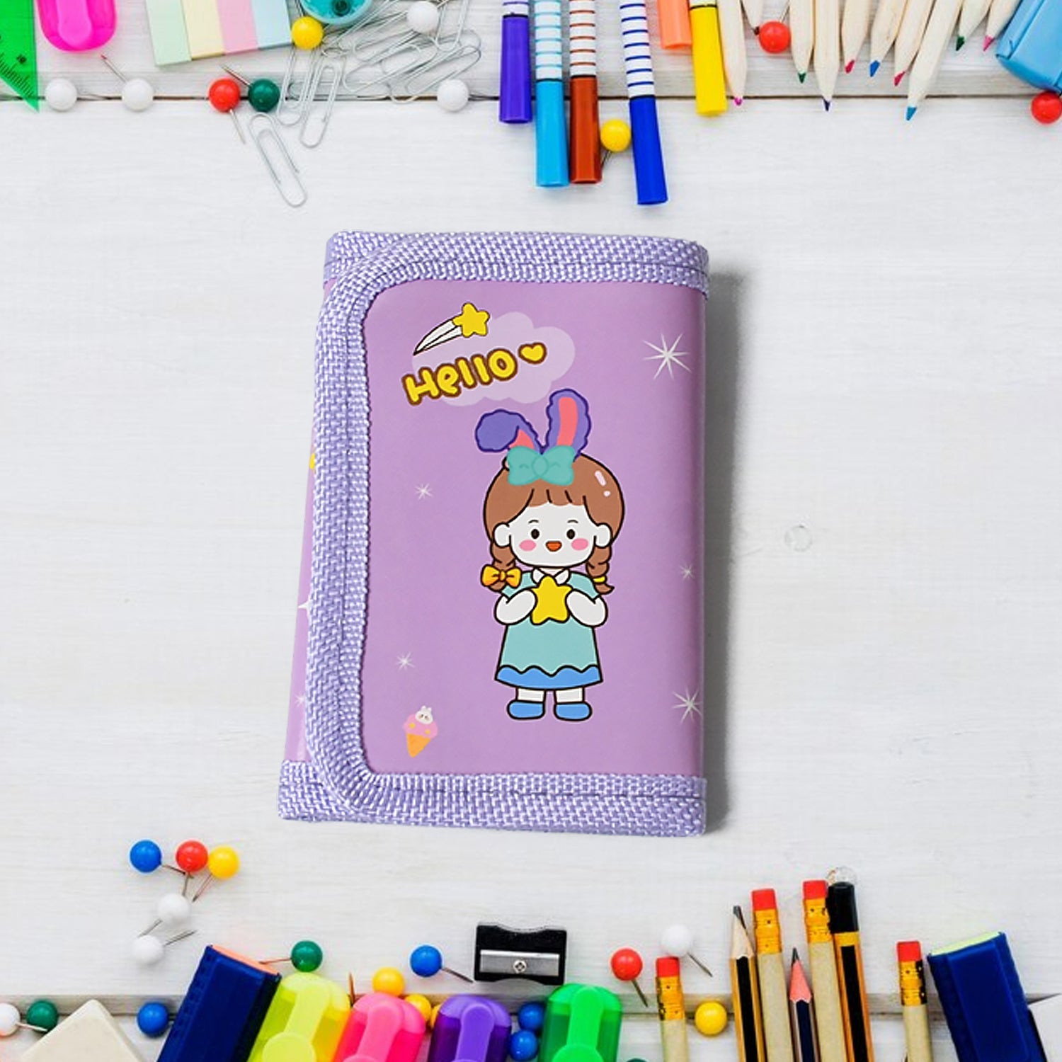 Stationery Set for Kids â€“ 7-in-1 School Kit with Pencils, Eraser, Sharpener, Pouch & More (Pack of 7 Pcs)