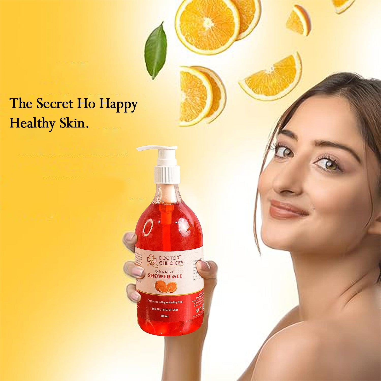 Doctor Chhoices Orange Shower Gel – 500ml (1 Pc)