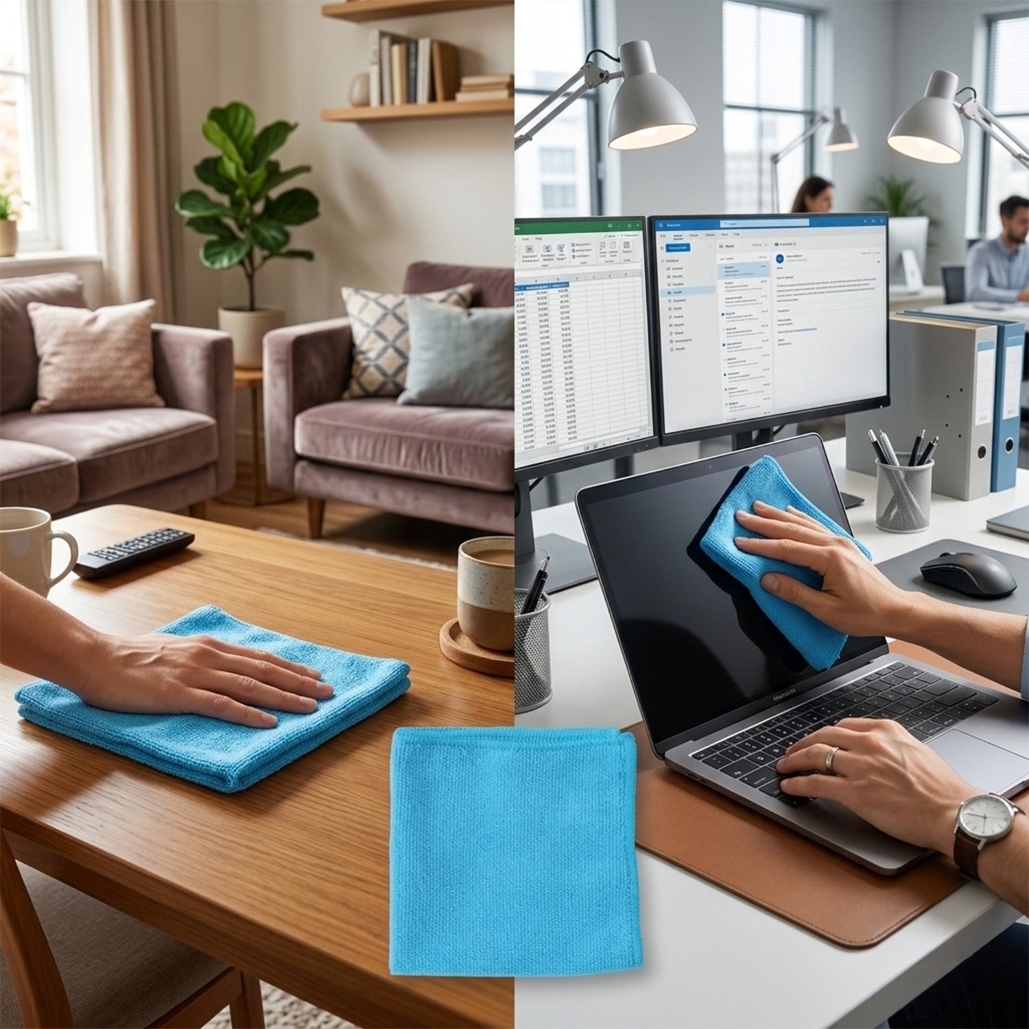Microfiber Cleaning Cloth (4 Pc Set, 28x29 Cm)