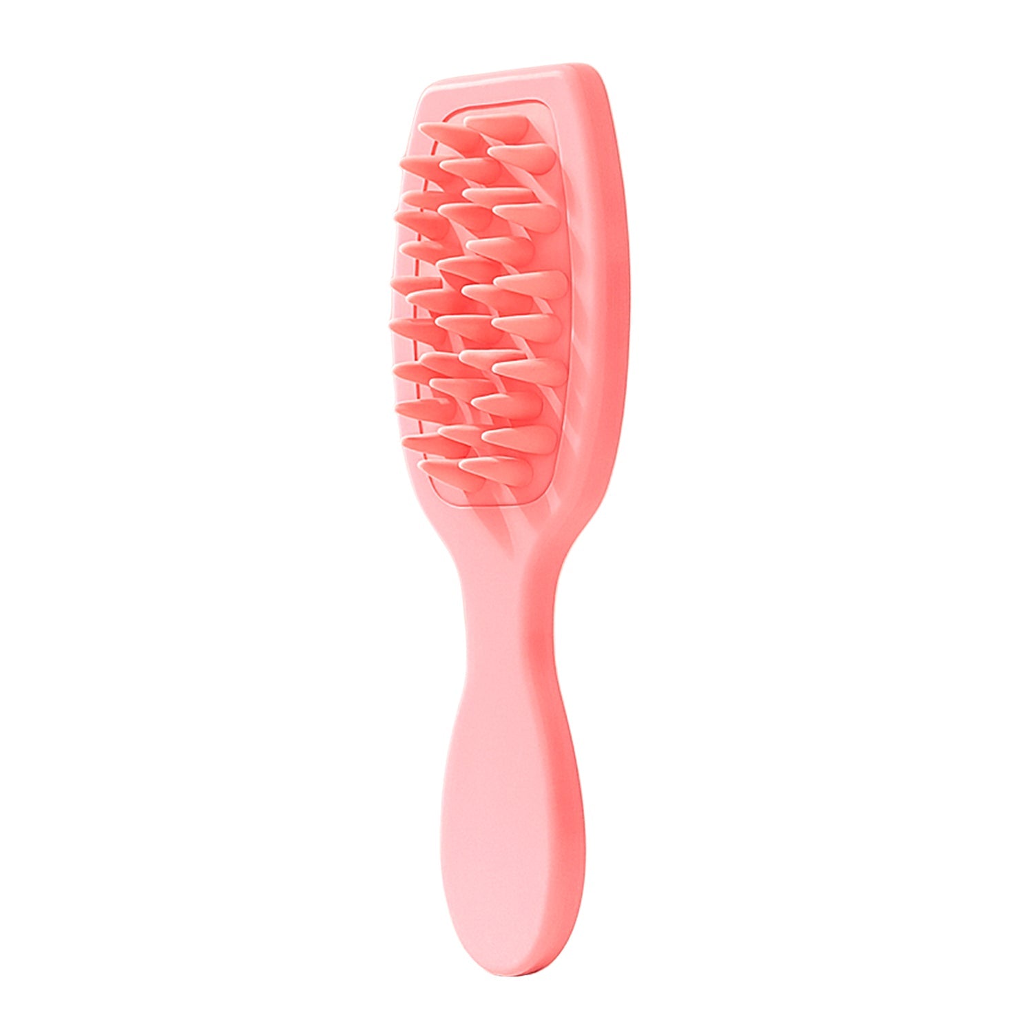 Ergonomic silicone scalp brush with non-slip handle