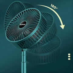 Adjustable fan shown with scale for size reference