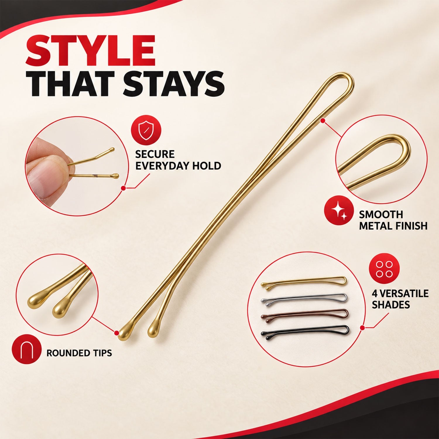 Bobby pins size guide