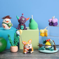 Bright clay set for childrenâ€™s art projects