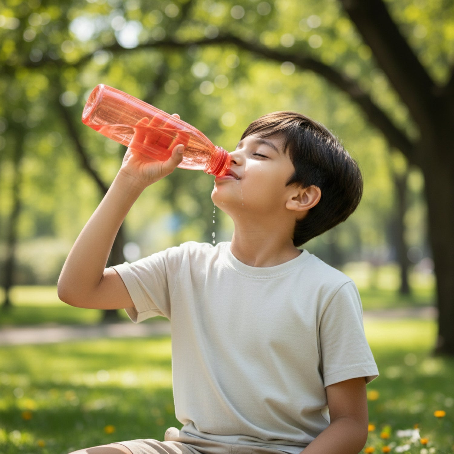 1000 ML (Approx) Plastic Hydra Flow Reusable Water Bottle with Glass