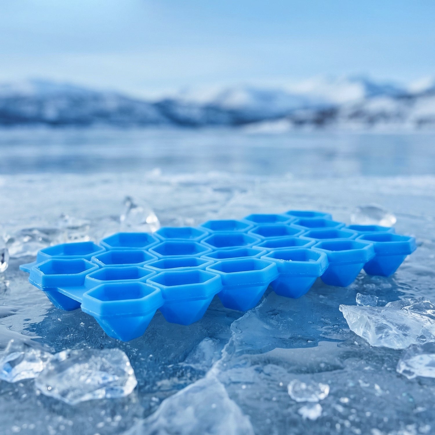 diamond pattern ice cube maker tray