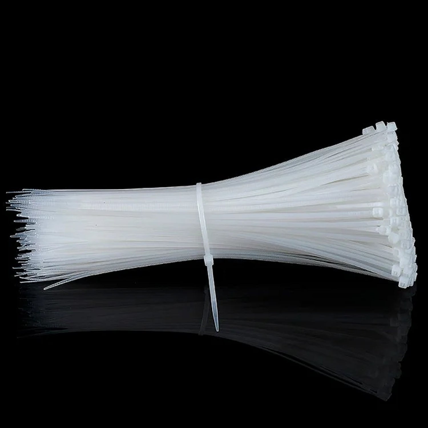 Nylon cable ties securing electrical wires