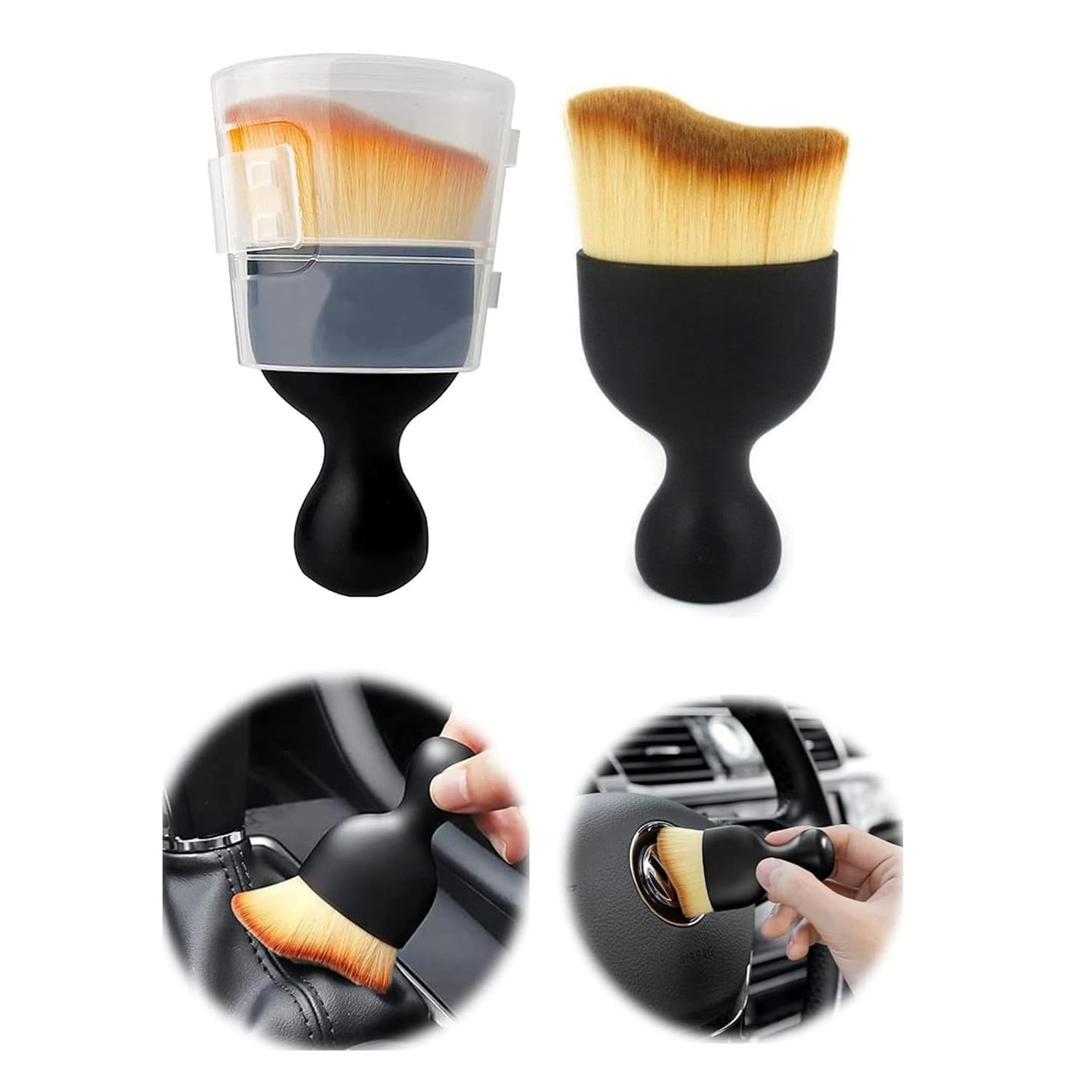 Mini Car Interior Cleaning Soft Brush -Car Cleaning Brushes Duster (1 Pc)