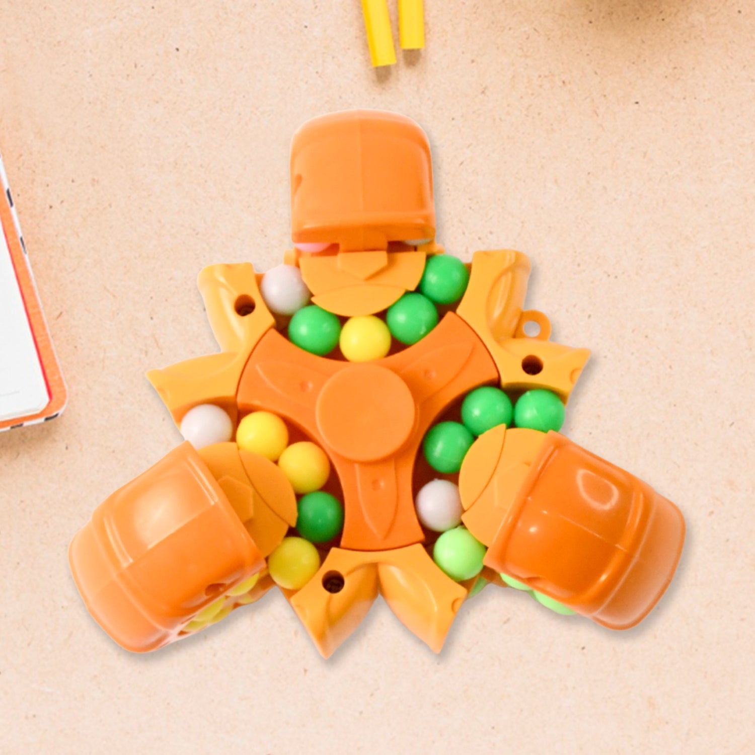 Aditi Spinny Brain Puzzle with vibrant color sorting beads