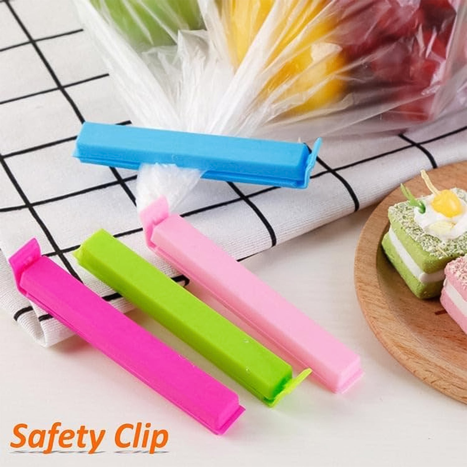 Variety of plastic sealer clips for kitchen use