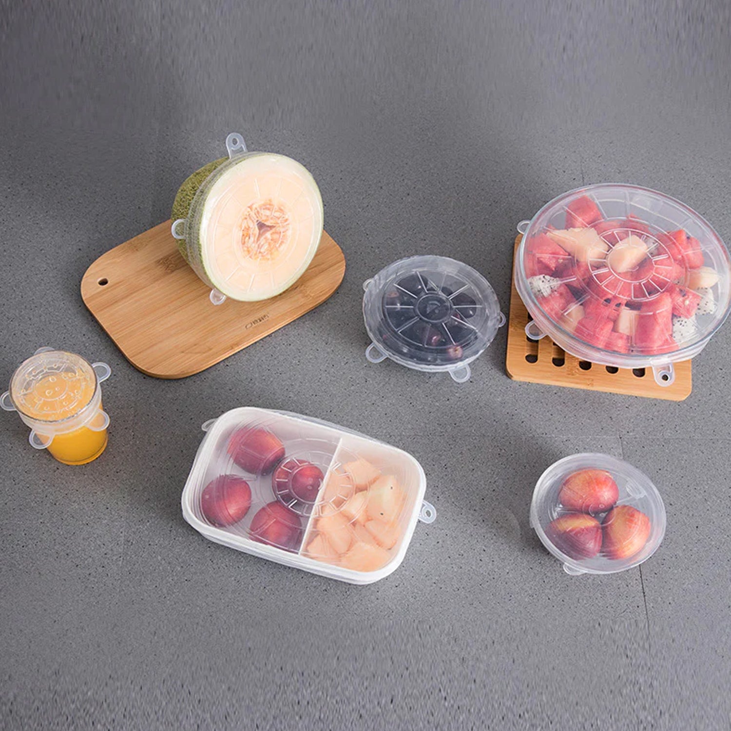 Reusable Stretchable Food Cover Set (6 Pc)