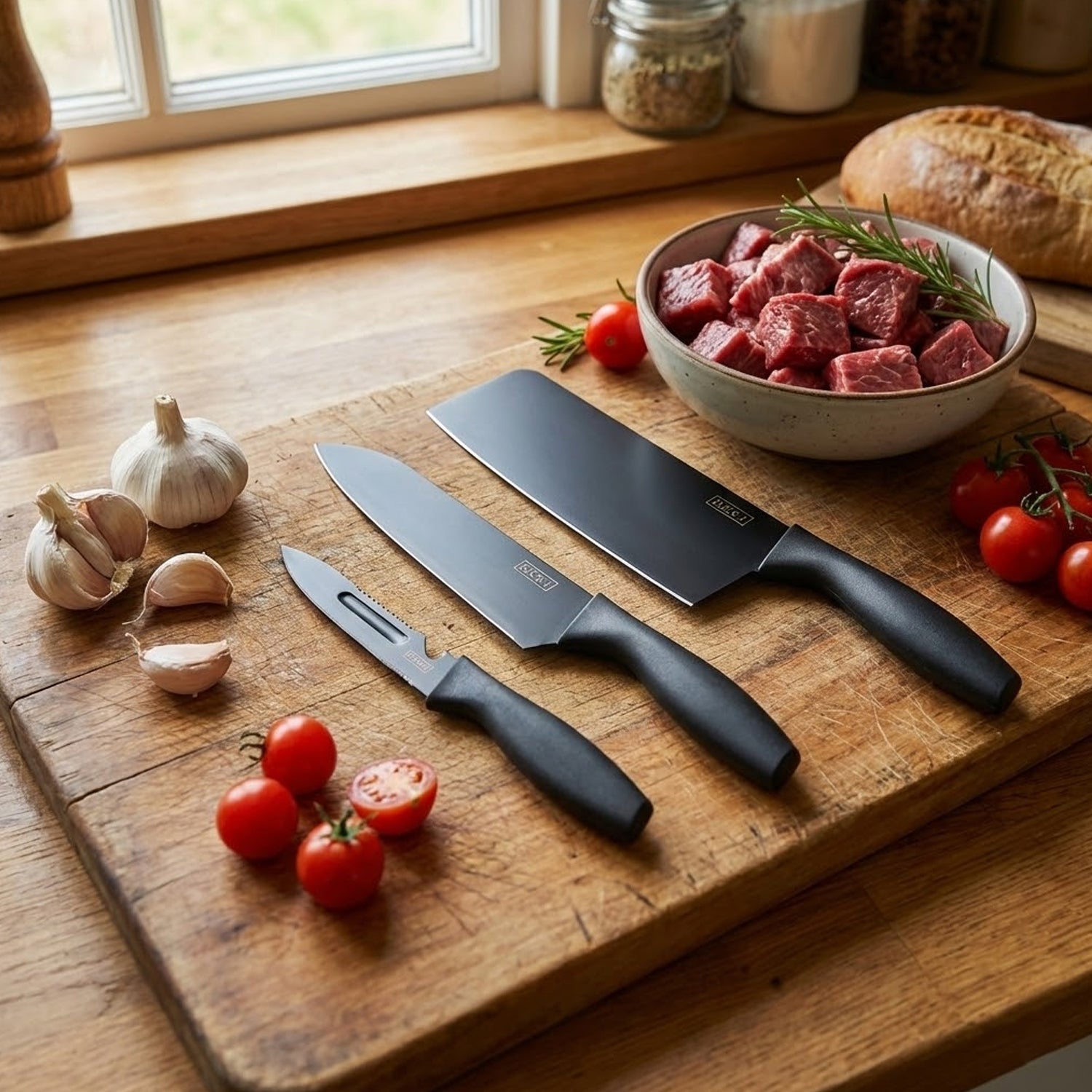 3-in-1 Professional Kitchen Knife Set (1 Set)