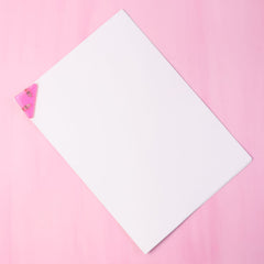 Triangle paper clip holding documents