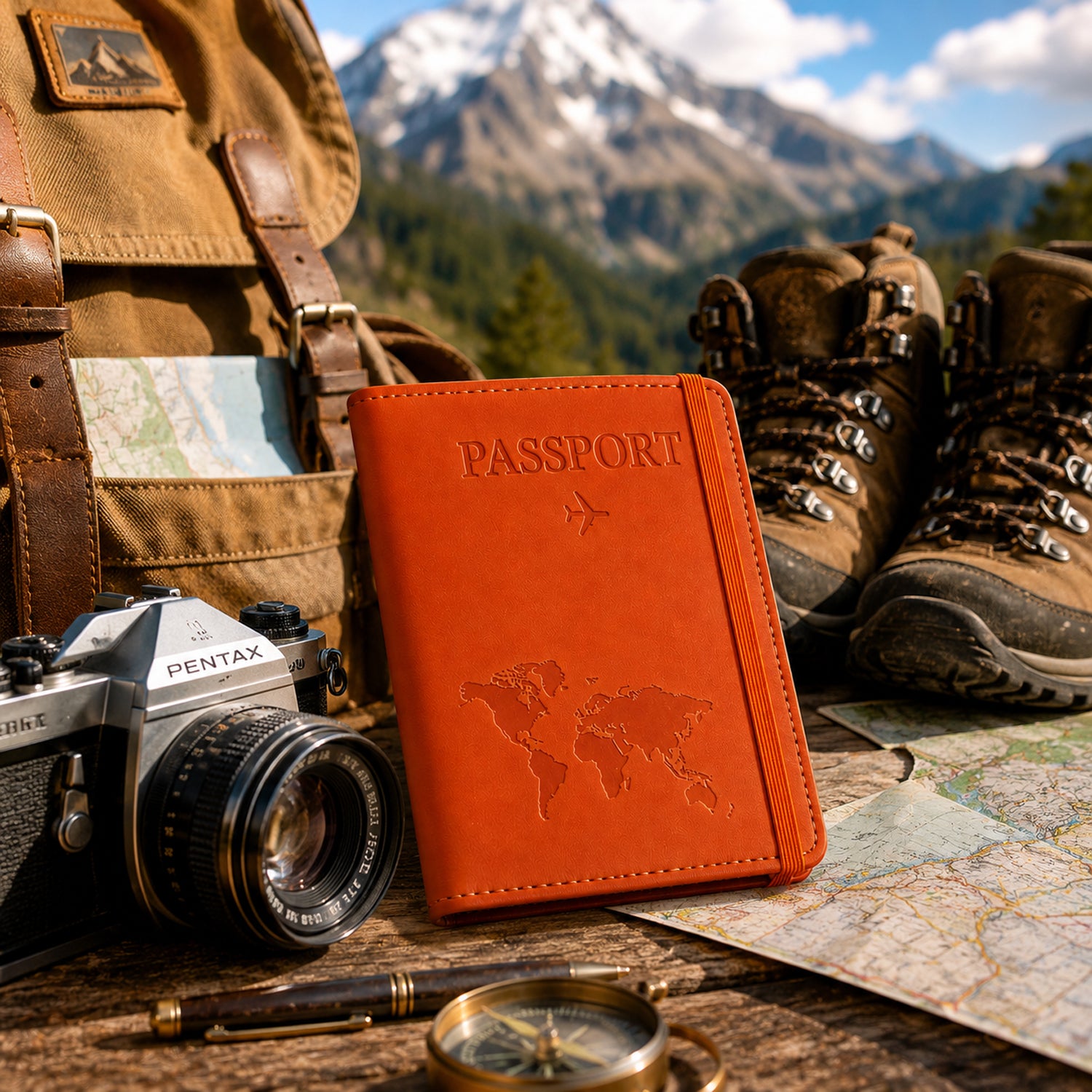 Premium Multifunction Travel Passport Holder & Wallet (15x11cm / 1 Pc)