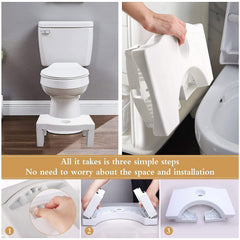 Close-up of anti-slip surface on toilet squat stool