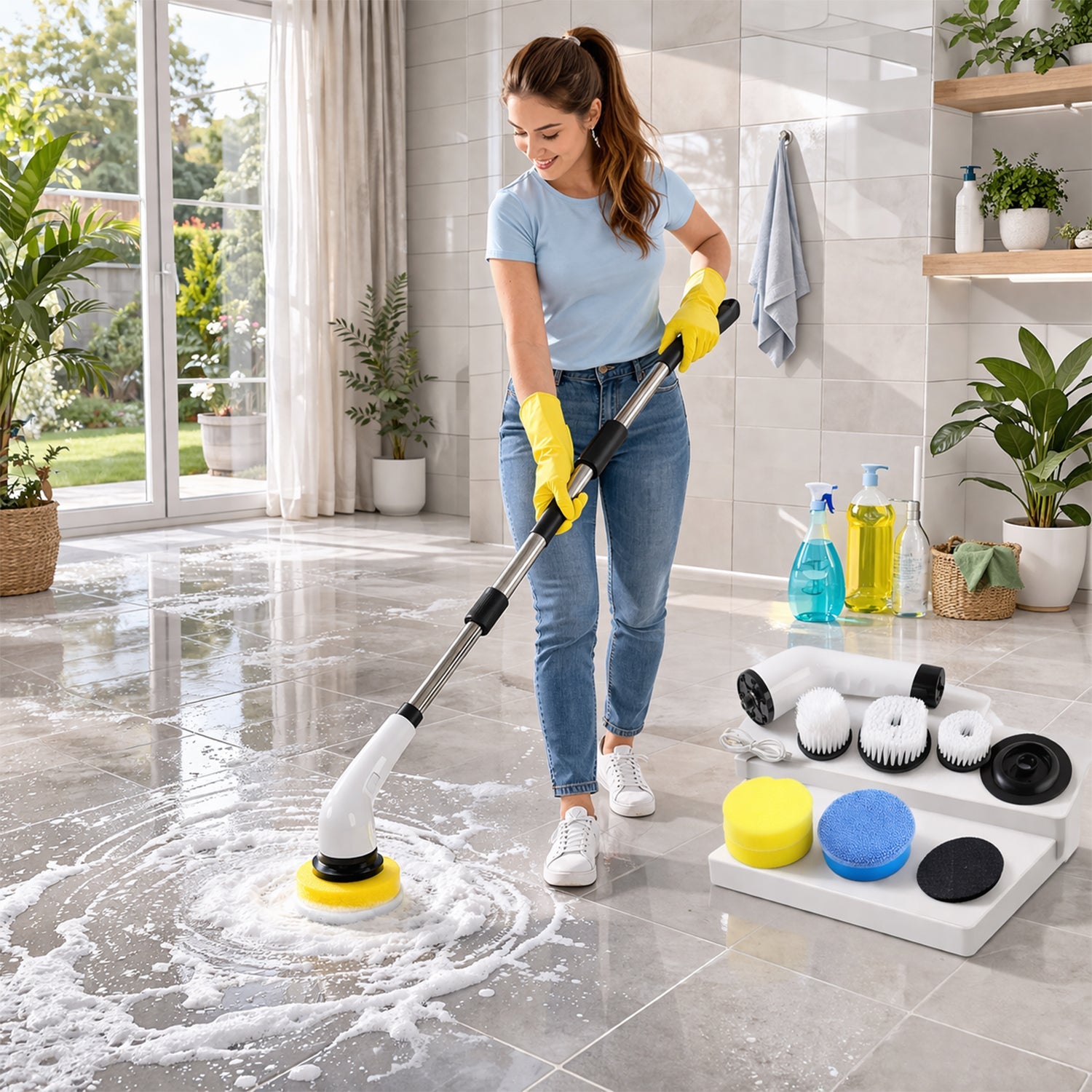 DeoDap 9-in-1 Electric Spin Scrubber packaging shot
