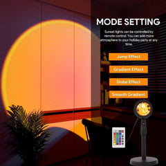 Multi Colors Sunset Lamp Projection size scale