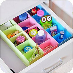 4-piece desktop storage organizer box with 5 grid compartments on white background