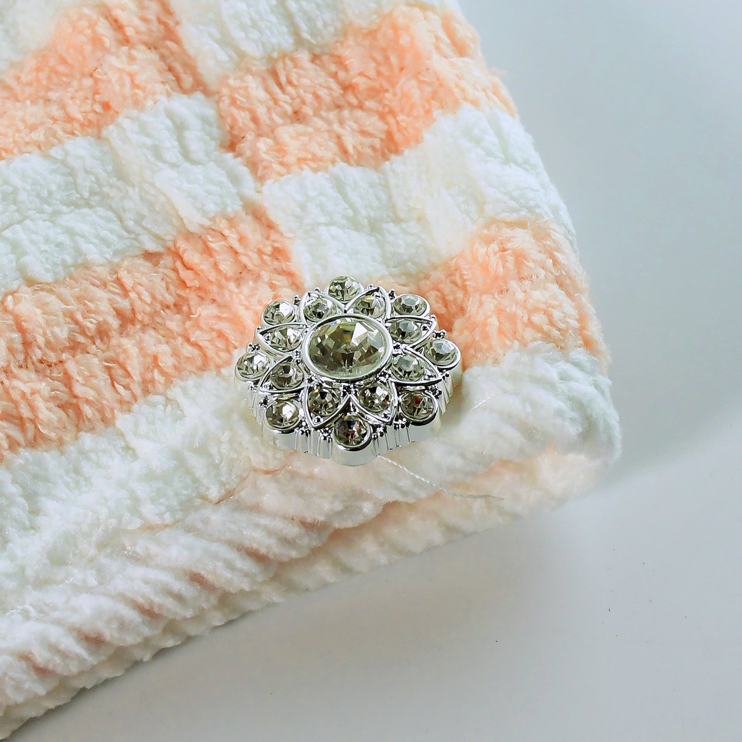 Microfiber hair towel wrap fabric texture close-up