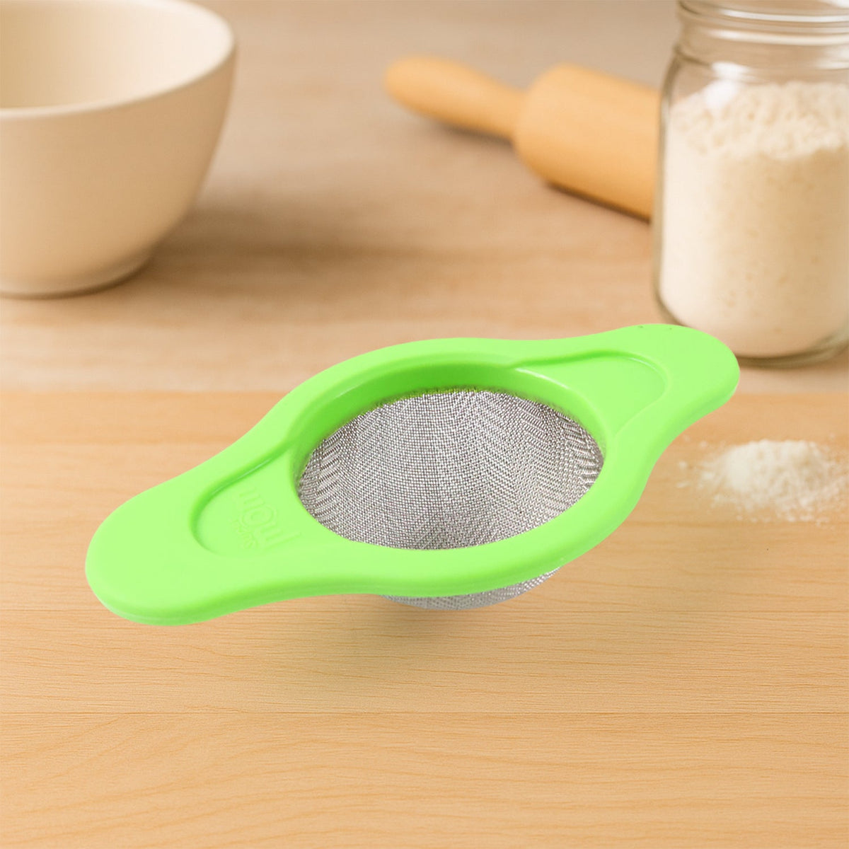 Supermom Stainless Steel Mesh Strainer with plastic dual handles