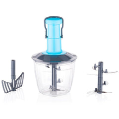 HandyChop 6-blade vegetable chopper in use