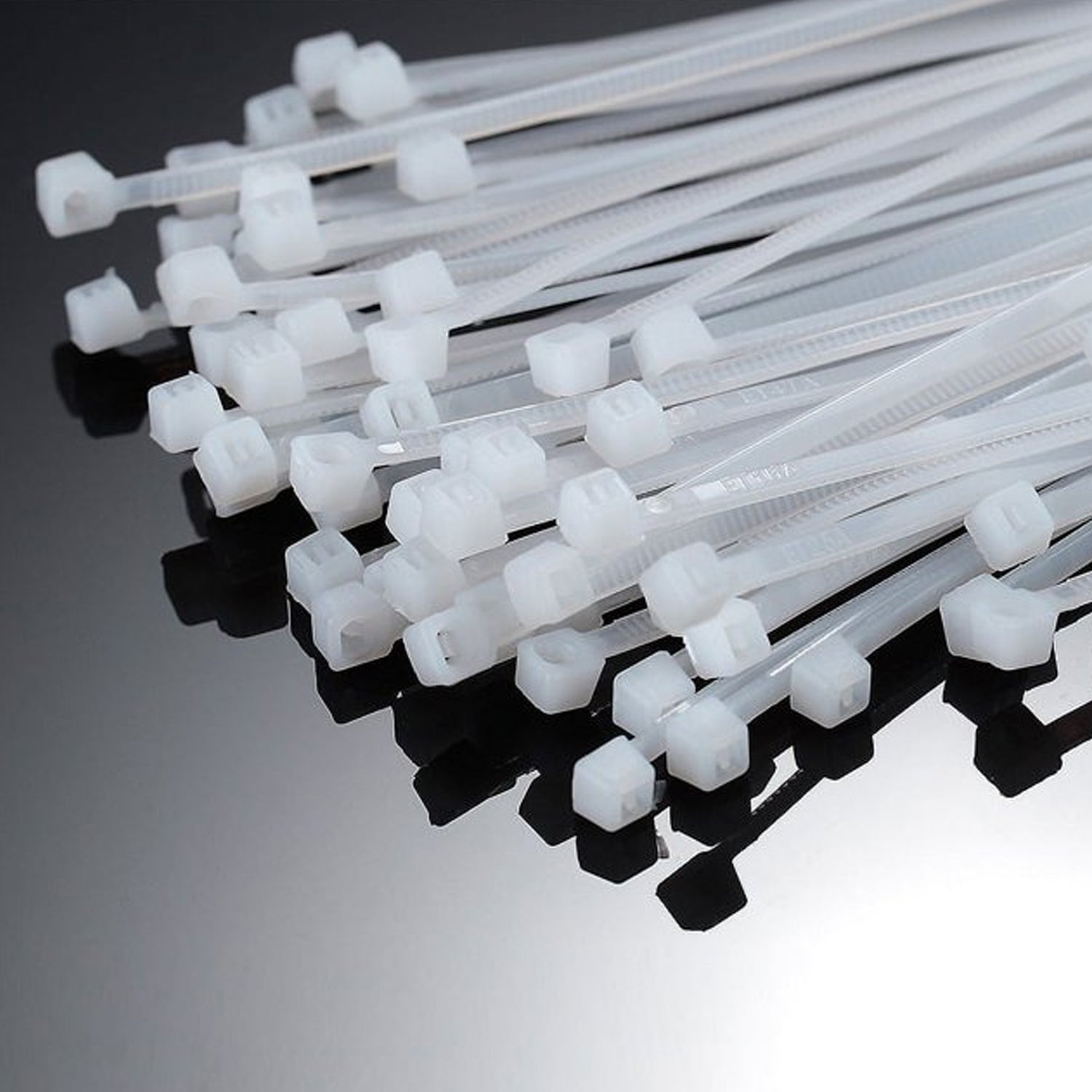 Close-up of cable tie rounded edges