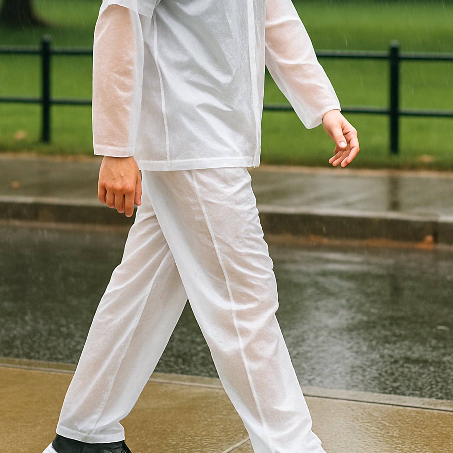 Full-Body Rain Suit â€“ Jacket & Pants Set Fashion Portable Adult Rain Coat (1pc)