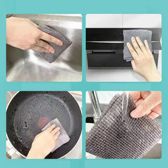 Durable Microfiber Kitchen Scrub Cloth (20Ã—22cm, 1 Pc)