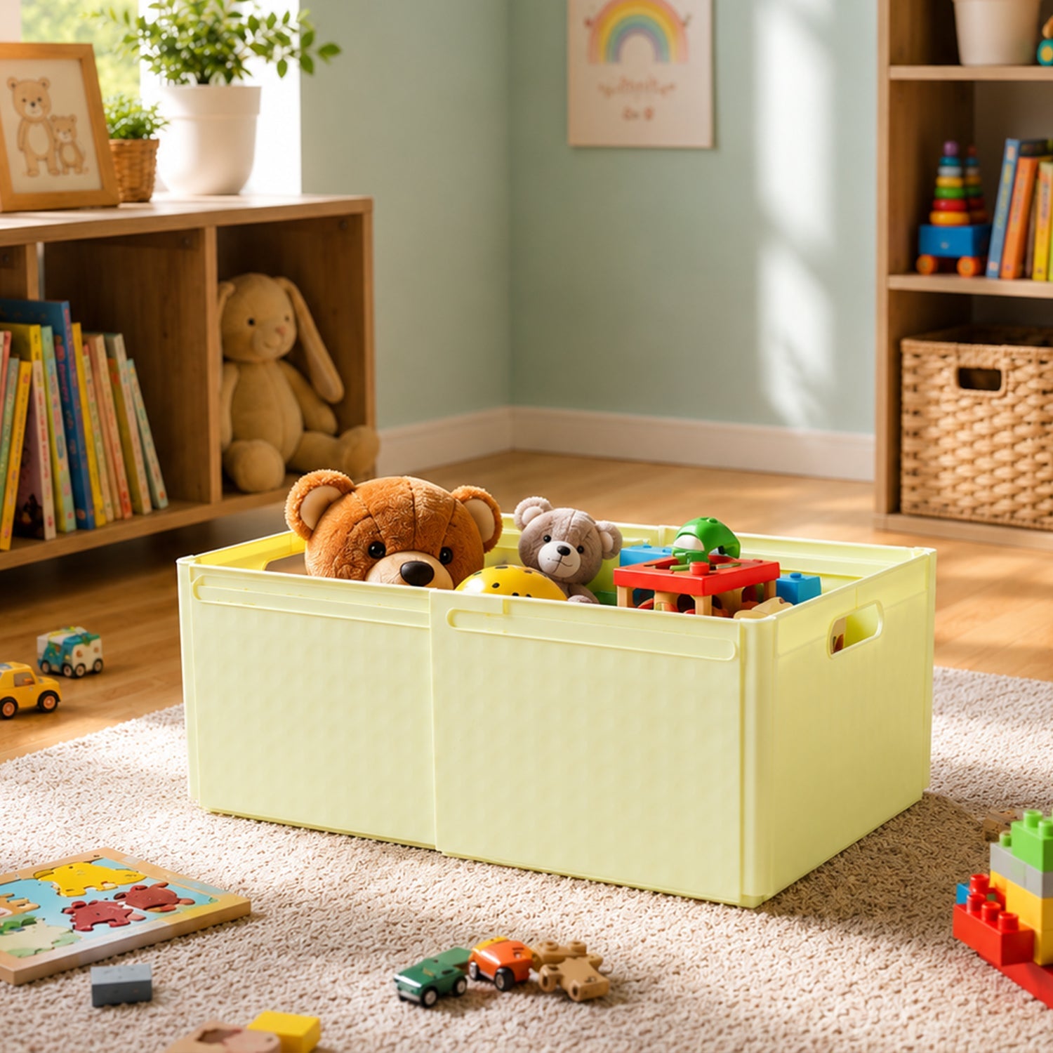 Crate folded flat when not in use