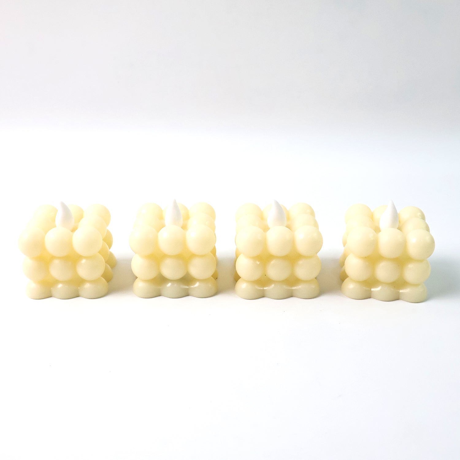 Decorative LED Bubble Candles (4 Pc / Set)