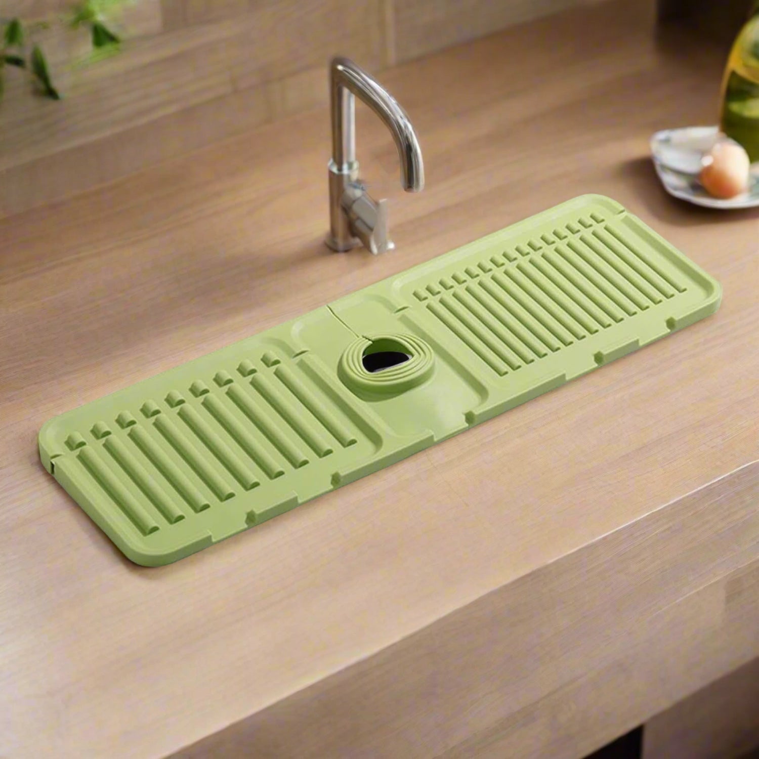 4914 Silicone Sink Faucet Pad, Drip Protector Splash Countertop, Rubber Drying Mat, Sink Splash Guard for Kitchen Bathroom Bar.