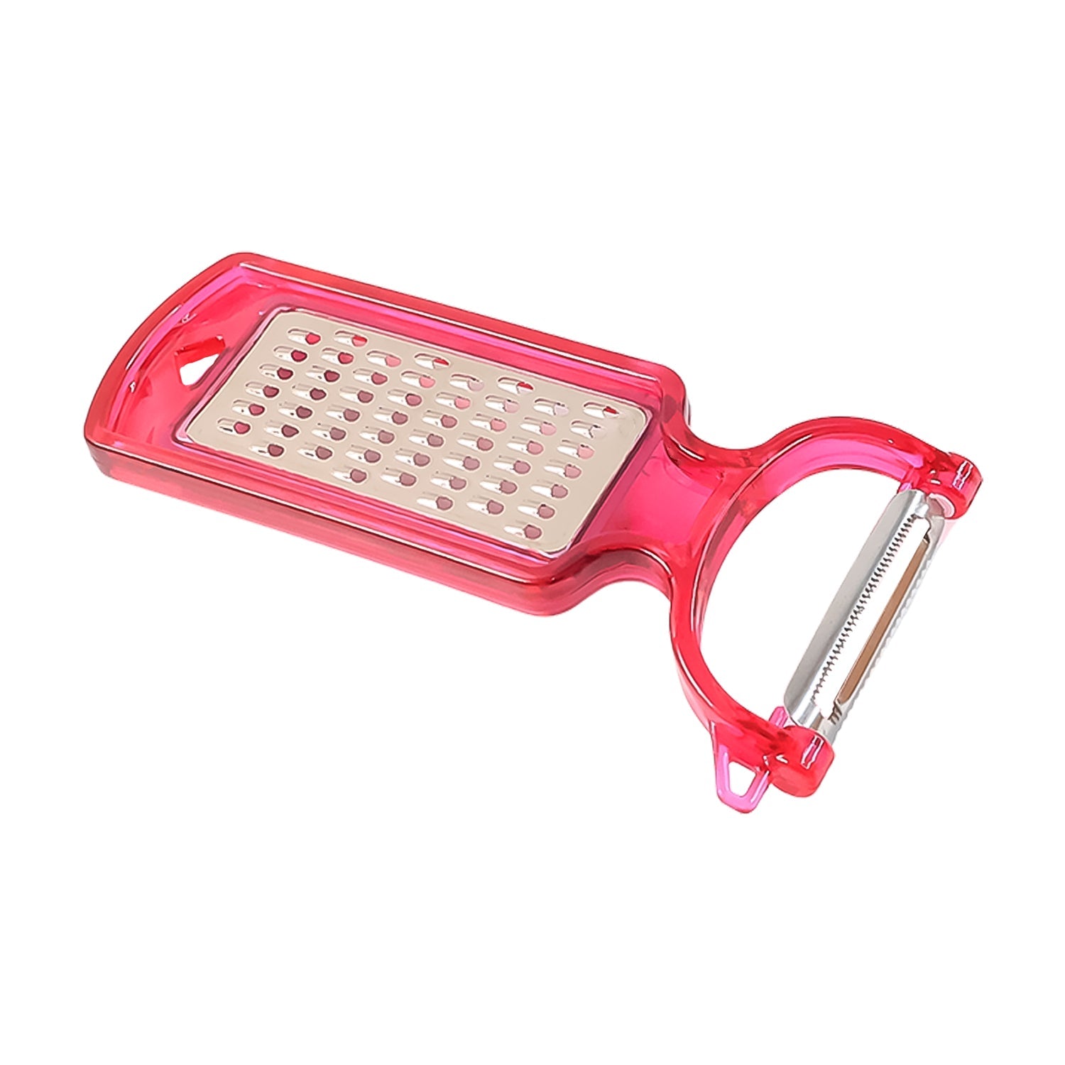 Ergonomic handle of 2-in-1 peeler while grating