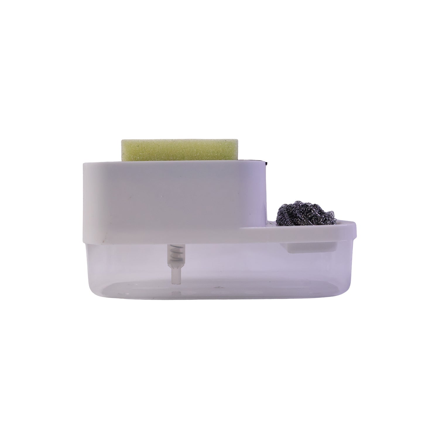 Bottom view of 2-in-1 dispenser showing drip tray & pour spout