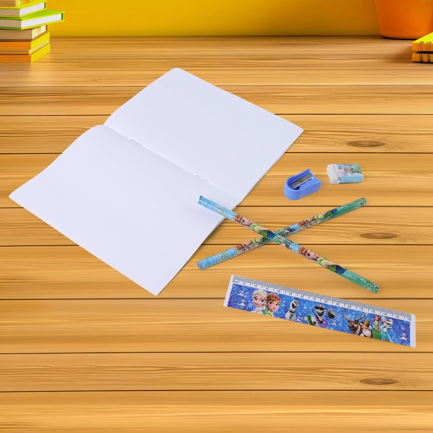 Complete stationery kit with all six items for kids