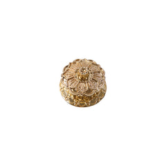 Compact traditional golden kumkum storage box with lid