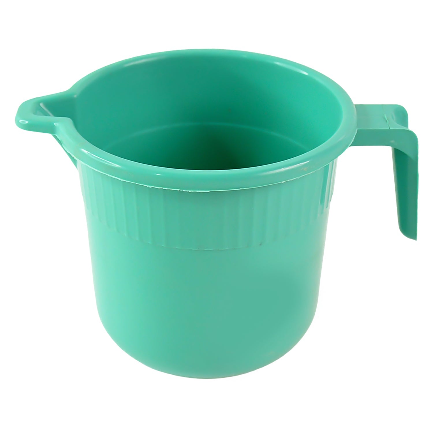 Stable wide base of durable plastic bath mug