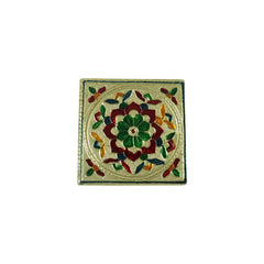 Handicraft Wood Chowki for Pooja , Wooden Bajot (2 Pc / Mix Descign & Color)