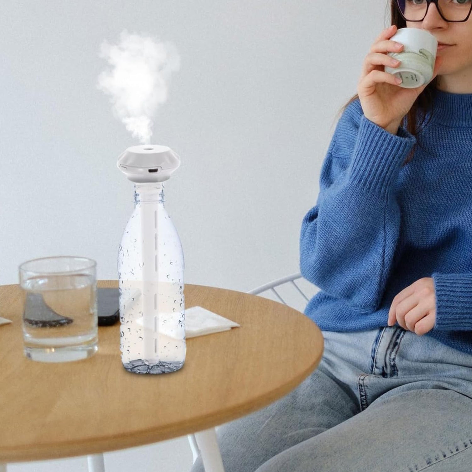 Mini Portable USB Humidifier – Quiet Cool Mist for Car, Home, Office, Travel (1 Pc)