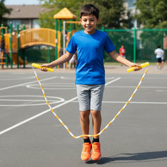 Yellow & White Beaded Skipping Jump Rope (1 Set)