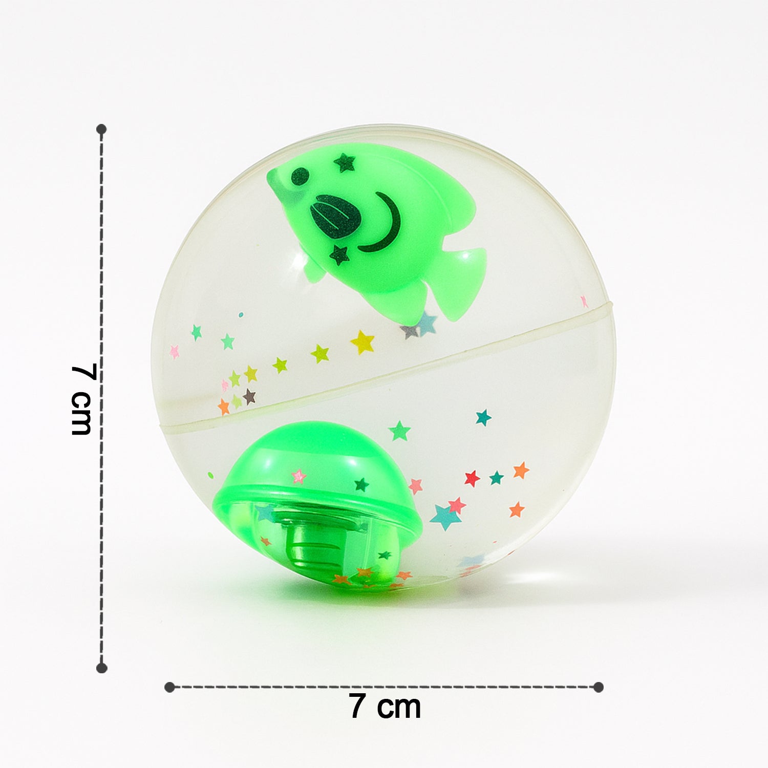 Light-Up Bouncy Fish Ball – Impact-Activated LED Flashing Sensory Toy (1 Pc)