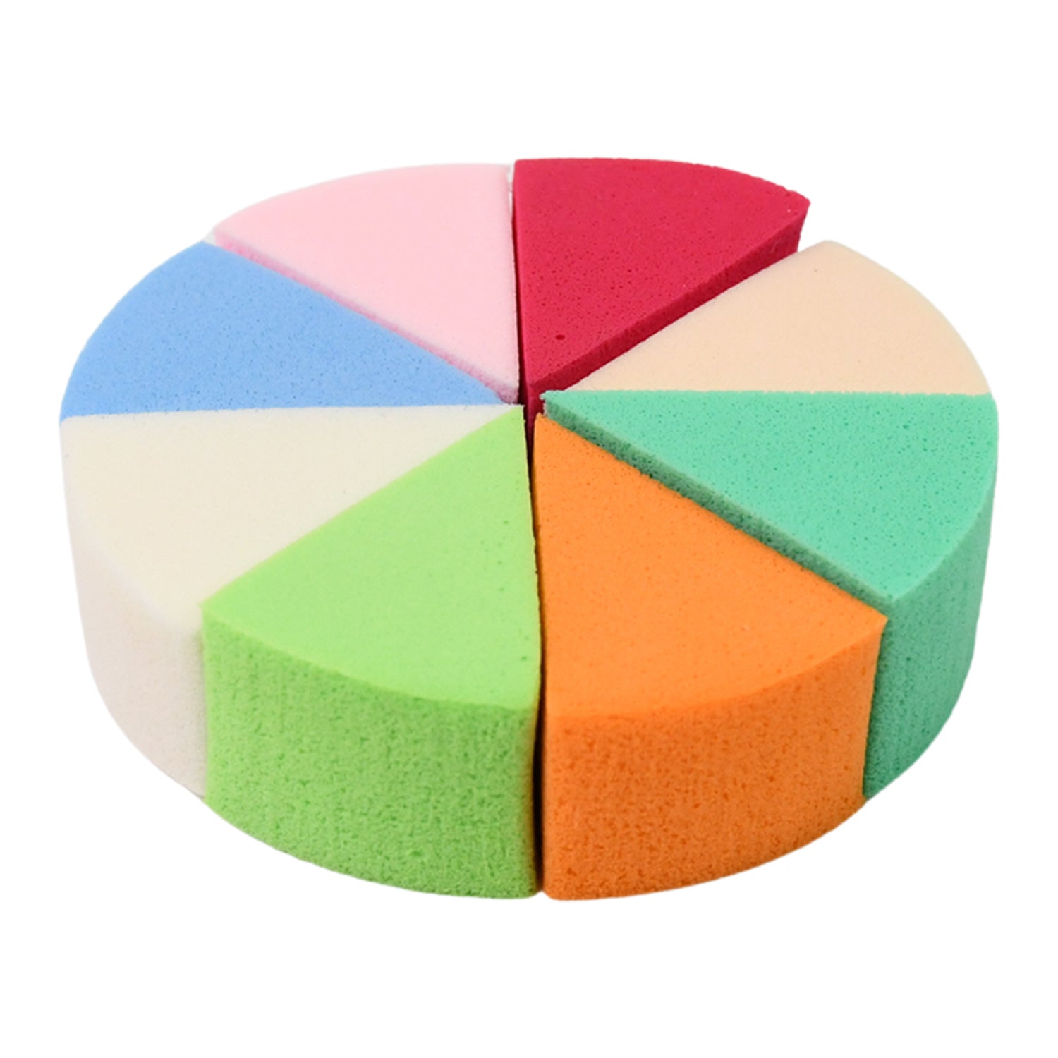 Makeup Sponge Triangle Shaped Mix Colour Cosmetic Puff (8 Pcs Set ...