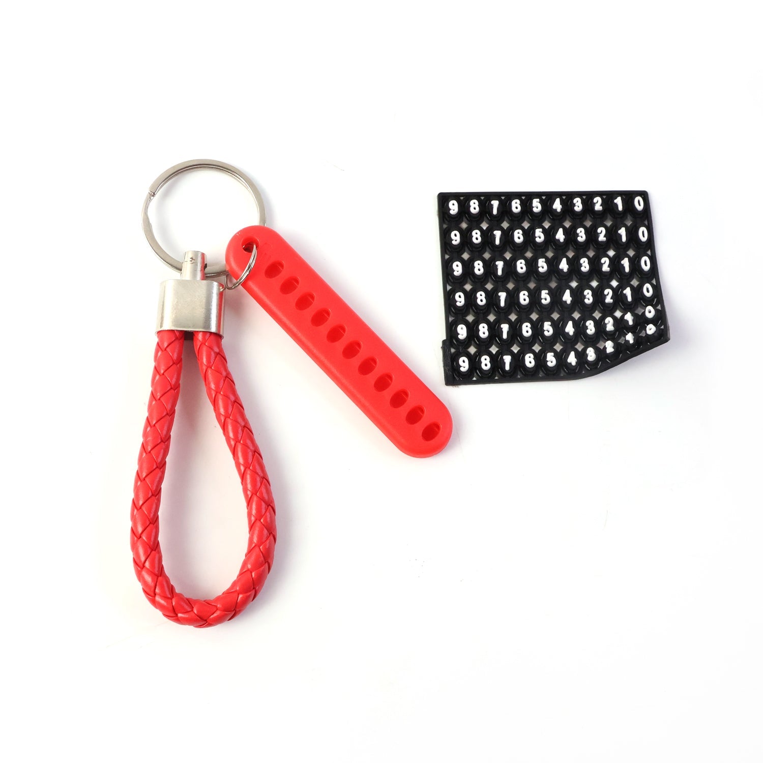 Vehicle keychain attached with number plate