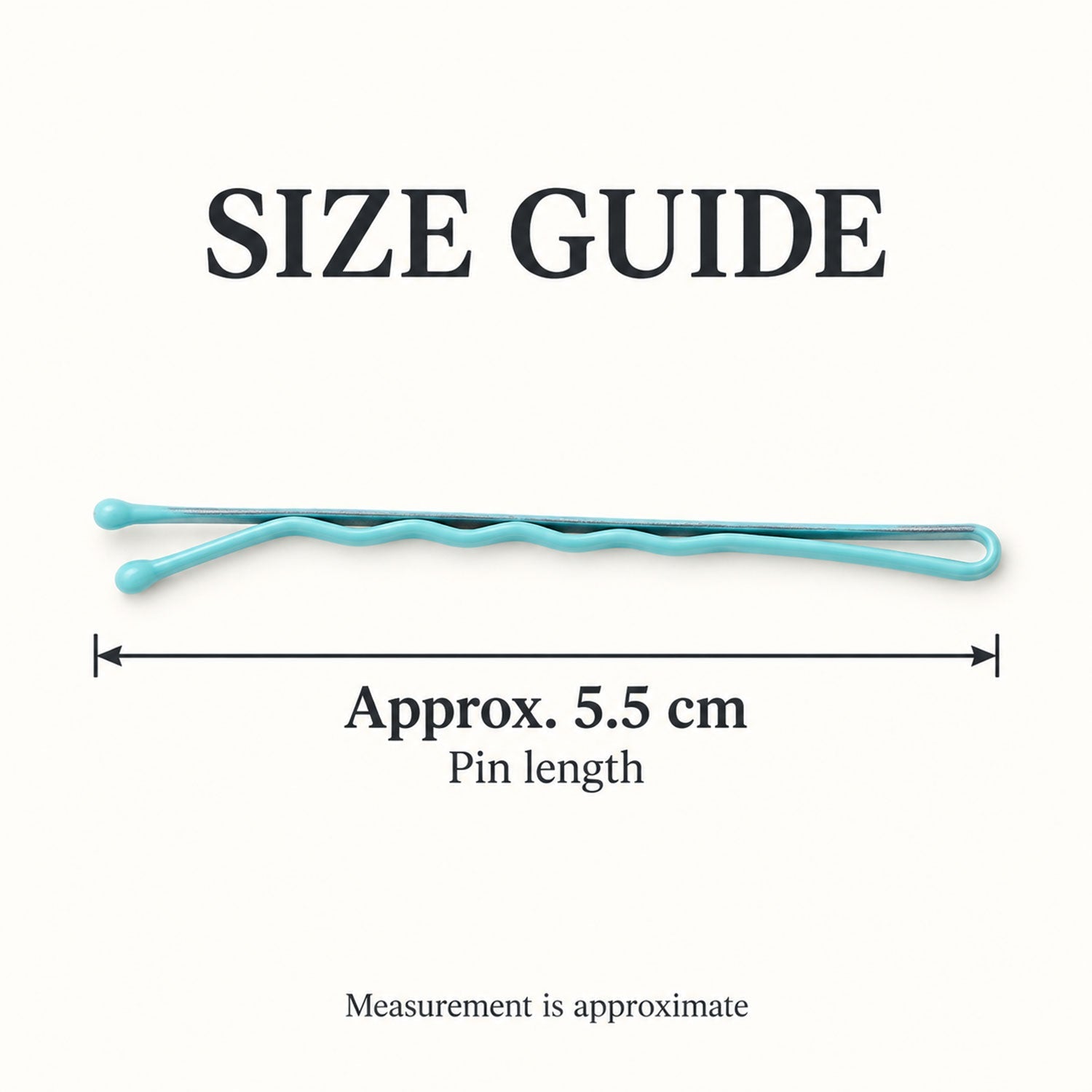 Hair pins size guide