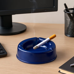 Oblivion Wide Bowl Plastic Ashtray in Dark Blue color