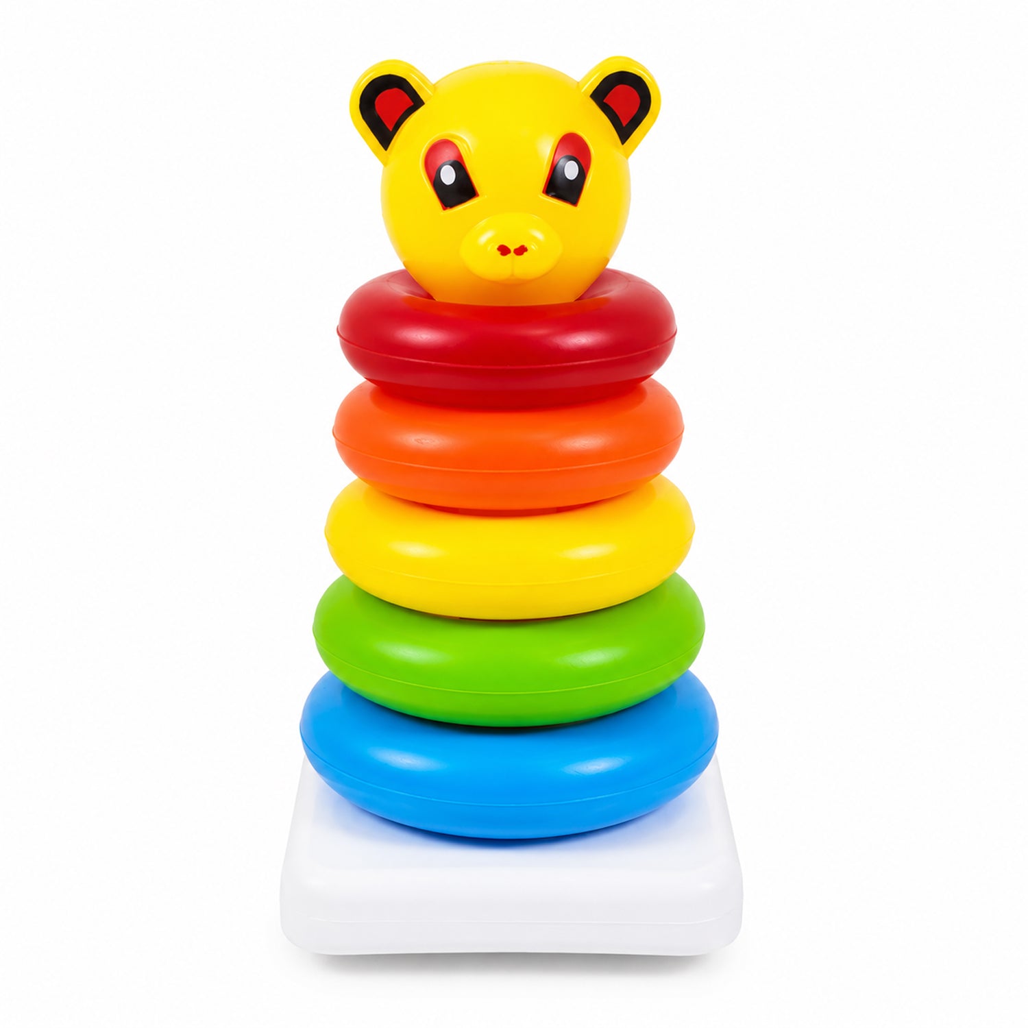 Plastic Baby Kids Teddy Stacking Ring Jumbo Stack Up Educational Toy 5pc