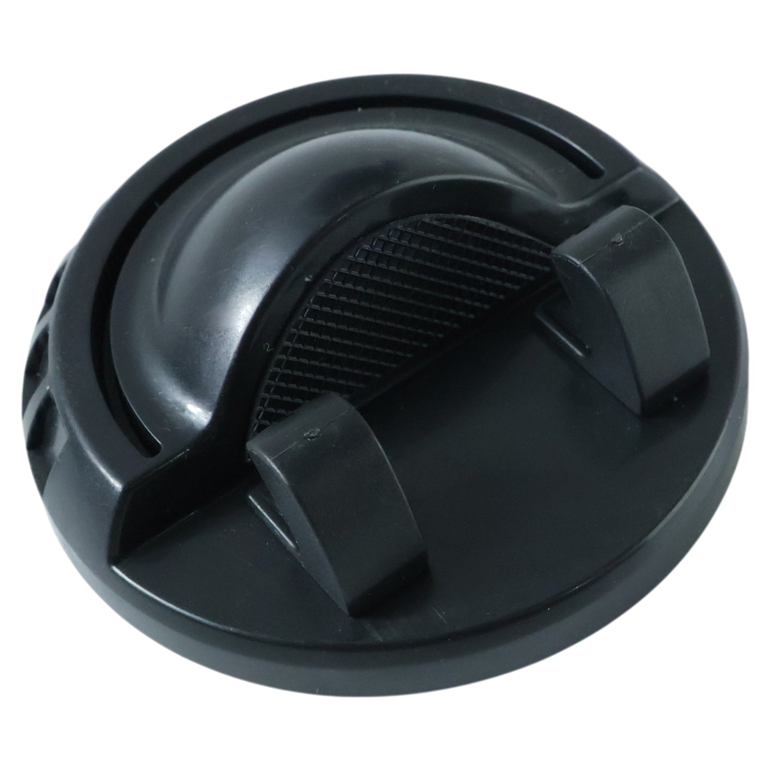 The anti-slip car phone mount installed on a car dashboard from a driver's perspective.