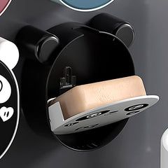 Plastic Cute Panda Soap Box front view