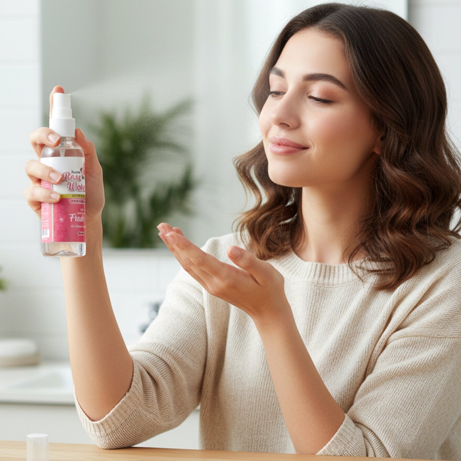 hydrating rose water skin spray bottle
