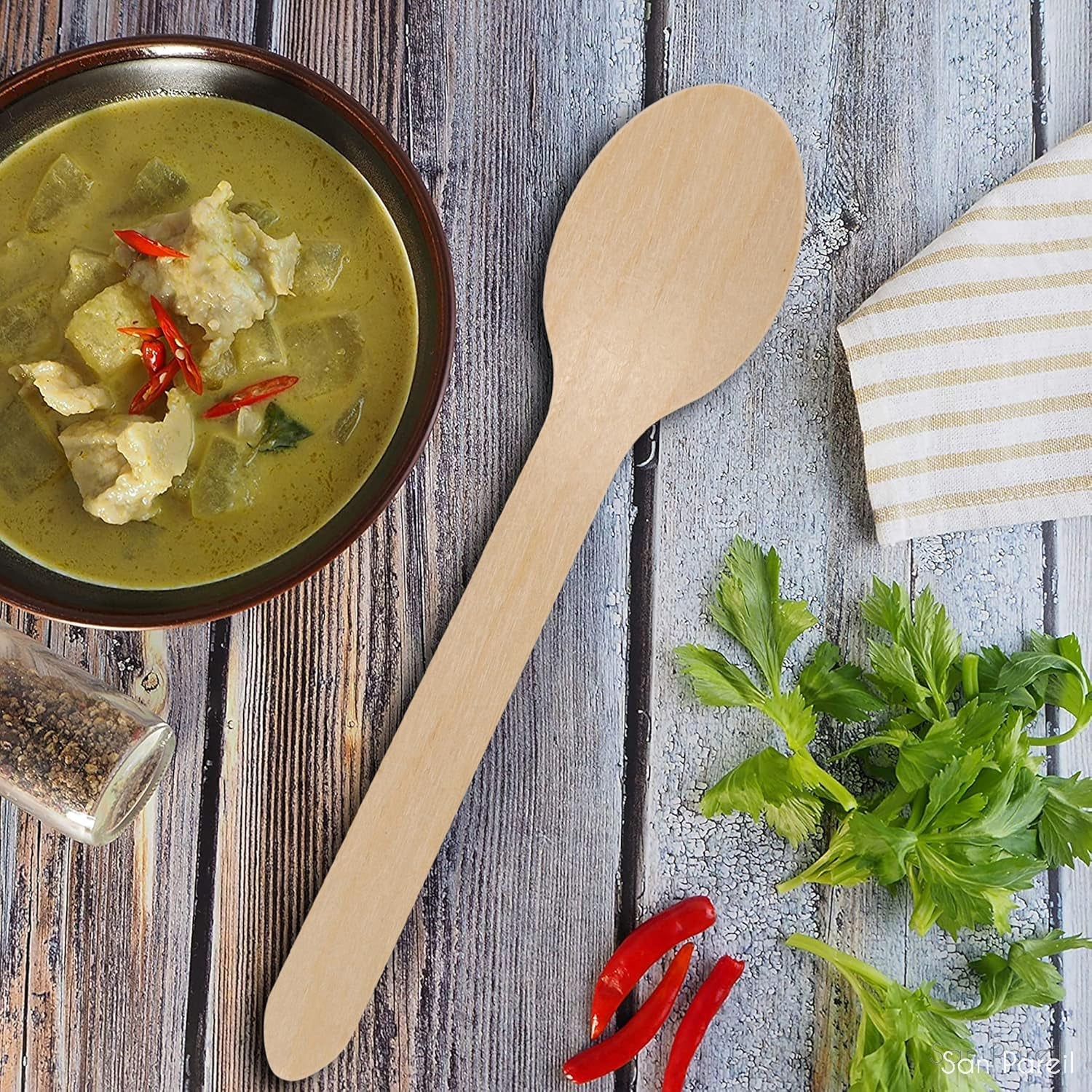 110mm Wooden Tea Spoon – 30 Pcs Pack