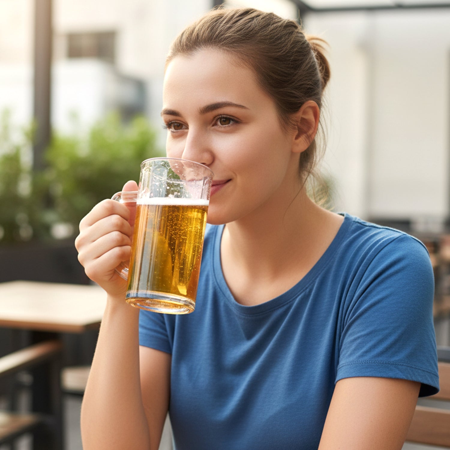 plastic drinking mug with handle design